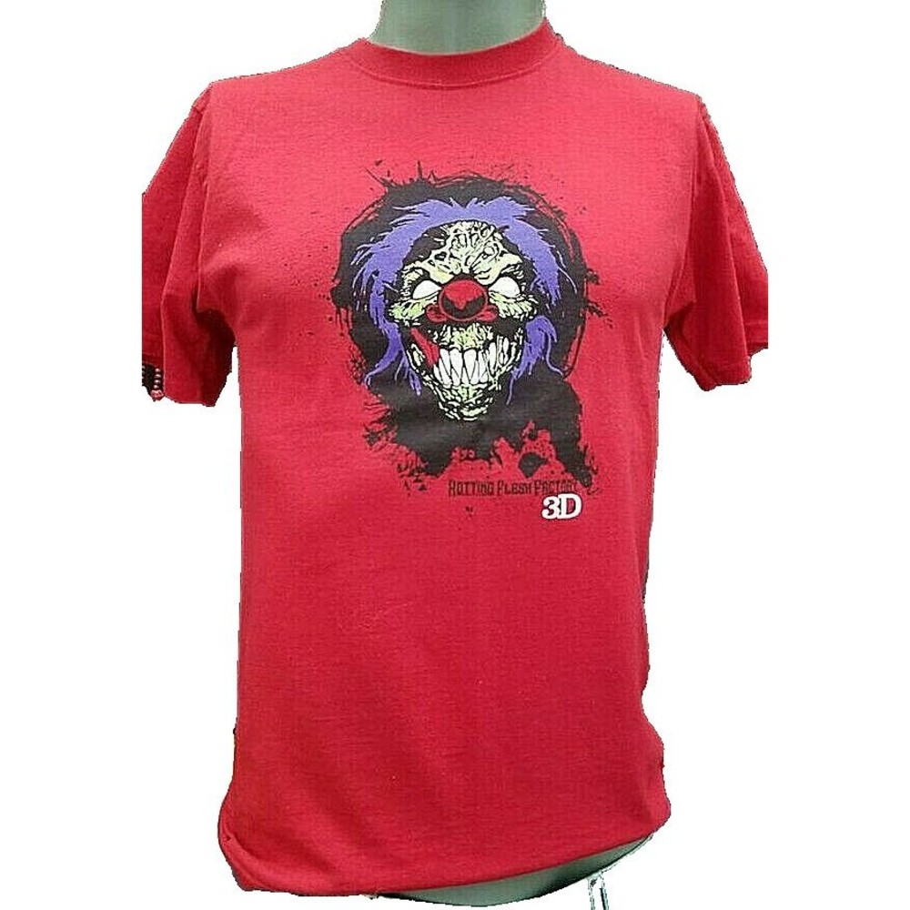 Rotting Flesh Factory Haunted House Red T-Shirt Size M Psycho Clown Horror